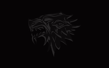 wolf game of thrones a song of ice and fire sigil black background arms house stark 1680x1050 wal Wallpaper
